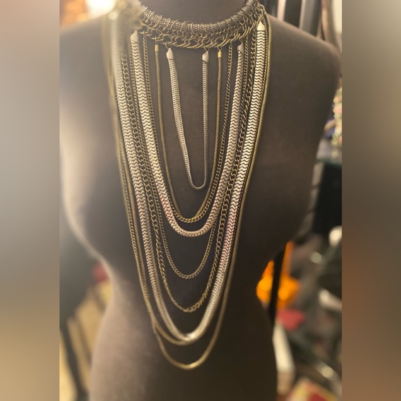 Mix metals necklace - Picture 4 of 6